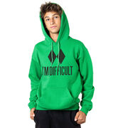 Skiing Hooded Sweatshirt - I'm Difficult