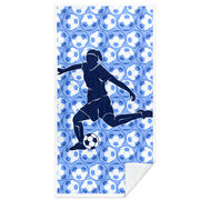 Soccer Premium Beach Towel - Girl Player