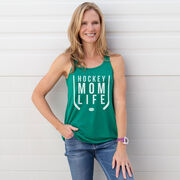 Hockey Flowy Racerback Tank Top - Hockey Mom Life