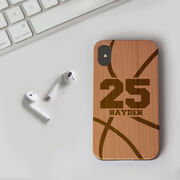 Basketball Engraved Wood IPhone&reg; Case - Personalized Basketball