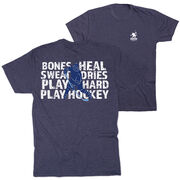 Hockey Short Sleeve T-Shirt - Bones Heal Hockey (Back Design) 
