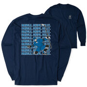 Hockey Tshirt Long Sleeve - Dangle Snipe Celly Player (Back Design)