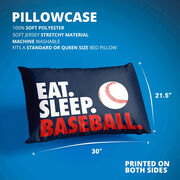 Baseball Pillowcase - Eat Sleep Baseball