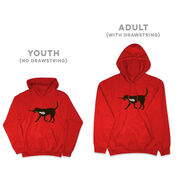 Guys Lacrosse Hooded Sweatshirt - Max The Lax Dog