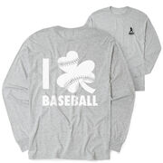 Baseball Tshirt Long Sleeve - I Shamrock Baseball (Back Design)