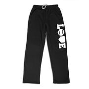 Softball Fleece Sweatpants - Softball Love (White)