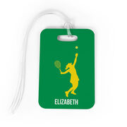 Tennis Bag/Luggage Tag - Personalized Girl Tennis Player