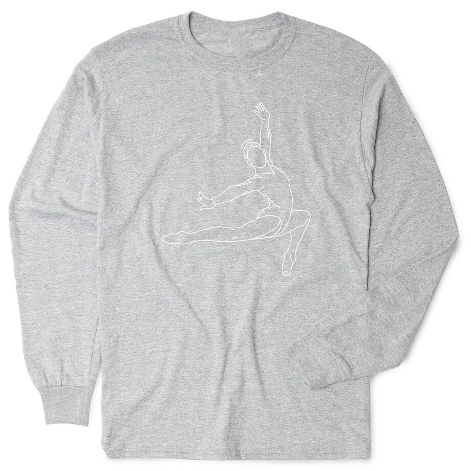 Gymnastics Tshirt Long Sleeve - Gymnast Sketch
