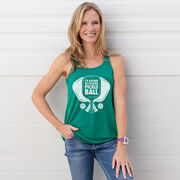 Pickleball Flowy Racerback Tank Top - I'd Rather Be Playing Pickleball