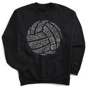 Volleyball Crewneck Sweatshirt - Volleyball Words