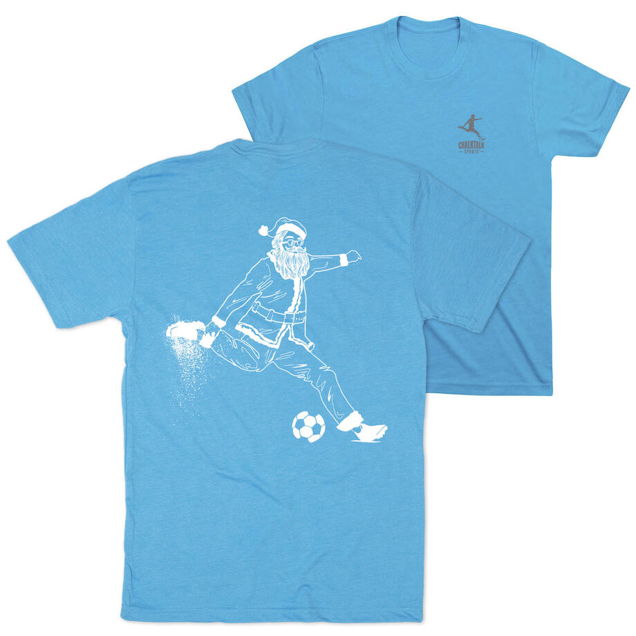 Soccer Short Sleeve T-Shirt - Santa Player (Back Design)