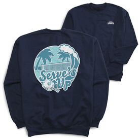 Pickleball Crewneck Sweatshirt - Serve's Up (Back Design)