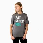 Skiing & Snowboarding Short Sleeve Performance Tee - Eat. Sleep. Ski.