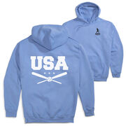 Baseball Hooded Sweatshirt - USA Baseball (Back Design)