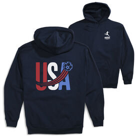 Soccer Hooded Sweatshirt - USA Patriotic (Back Design)