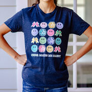 Cheerleading Short Sleeve T-Shirt - Cheer Makes Me Happy