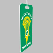 Guys Lacrosse Bag/Luggage Tag - Custom Number Stick Head