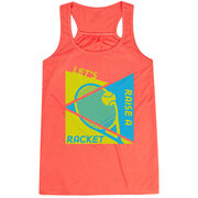 Tennis Flowy Racerback Tank Top - Let's Raise A Racket