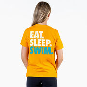 Swimming Short Sleeve T-Shirt - Eat. Sleep. Swim. (Back Design)