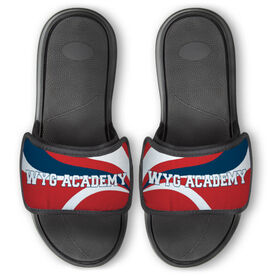 Gymnastics Repwell&reg; Slide Sandals - Your Text With Waves