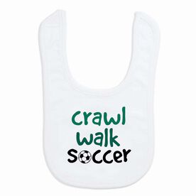 Soccer Baby Bib - Crawl Walk Soccer