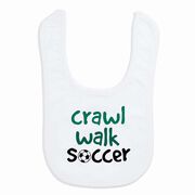 Soccer Baby Bib - Crawl Walk Soccer