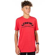 Crew Tshirt Short Sleeve Crew Crossed Oars Banner