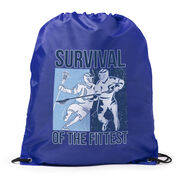 Guys Lacrosse Drawstring Backpack - Survival of the Fittest