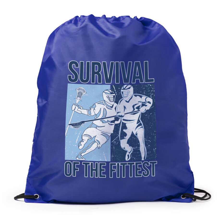 Guys Lacrosse Drawstring Backpack - Survival of the Fittest