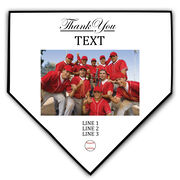 Baseball Home Plate Plaque - Thank You With Photo