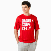 Hockey Short Sleeve Performance Tee - Dangle Snipe Celly Words