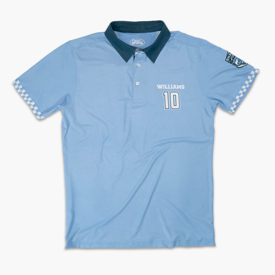 Custom Team Short Sleeve Polo Shirt - Soccer Checkerboard