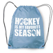 Hockey Drawstring Backpack - Hockey Is My Favorite Season