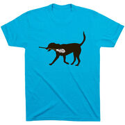 Guys Lacrosse Short Sleeve T-Shirt - Max The Lax Dog