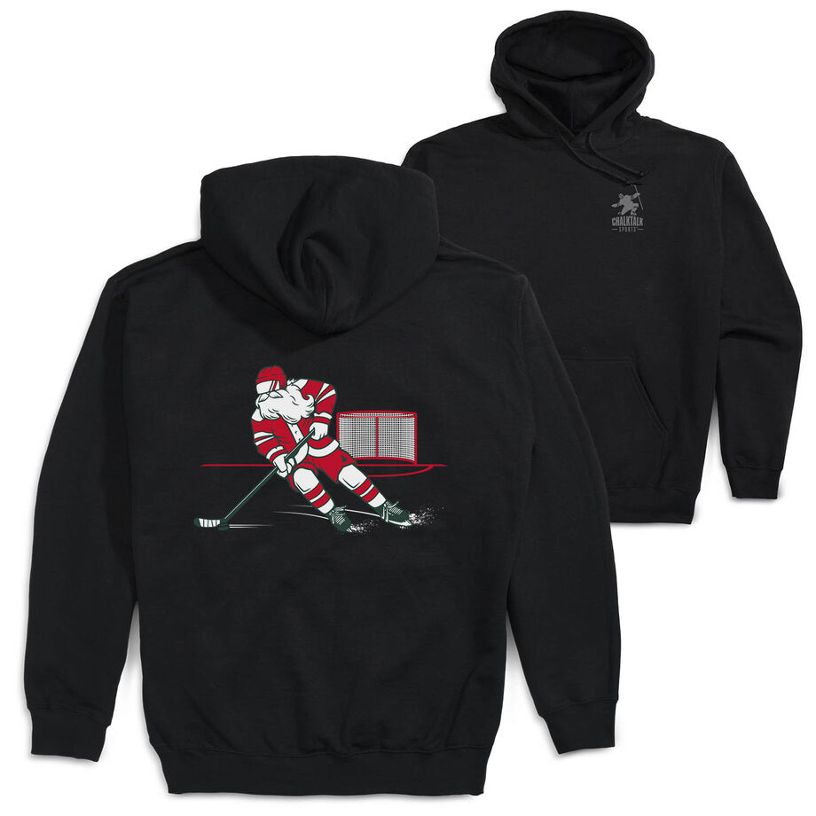 Hockey Hooded Sweatshirt - Saint Nick Hat Trick (Back Design)