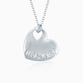 Sport Heart - HOCKEY Silver Necklace