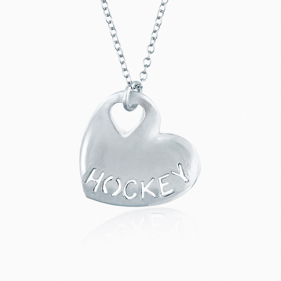 Sport Heart - HOCKEY Silver Necklace
