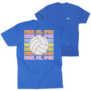 Volleyball Short Sleeve T-Shirt - Bump, Set, Spike (Back Design)