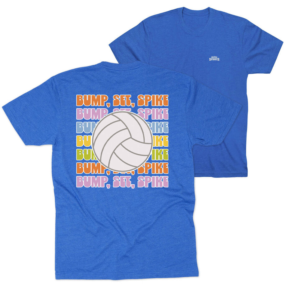 Volleyball Short Sleeve T-Shirt - Bump, Set, Spike (Back Design)