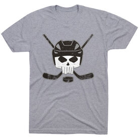 Hockey Short Sleeve Tee - Hockey Helmet Skull