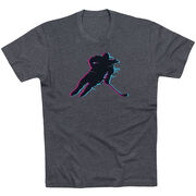 Hockey T-Shirt Short Sleeve - Hockey Girl Glitch
