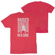 Lacrosse Short Sleeve T-Shirt - Raised In a Cage (Back Design)