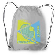 Tennis Drawstring Backpack - Let's Raise A Racket
