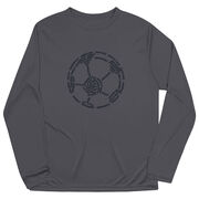 Soccer Long Sleeve Performance Tee - Soccer Words