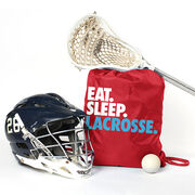 Lacrosse Drawstring Backpack Eat. Sleep. Lacrosse.