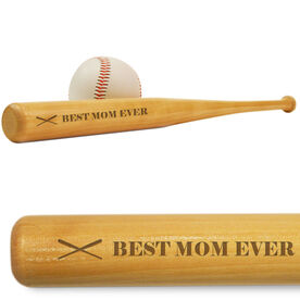 Engraved Mini Baseball Bat - Best Mom Ever
