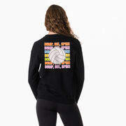 Volleyball Crewneck Sweatshirt - Bump, Set, Spike (Back Design)