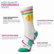 Softball Woven Mid-Calf Socks - Ball - Miami