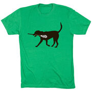 Guys Lacrosse Short Sleeve T-Shirt - Max The Lax Dog