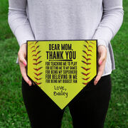 Softball Home Plate Plaque - Dear Mom